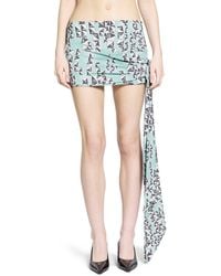 KNWLS - Stud Print Mini Skirt With Hip Bow - Lyst