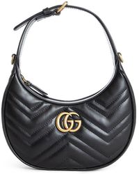 Gucci - Gg Marmont Half-Moon Shaped Mini Bag - Lyst