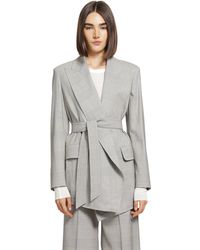 Max Mara - Glen Plaid Wool Robe-Inspired Coat - Lyst
