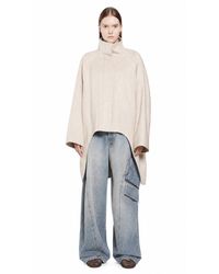Alaïa - Asymmetric Double Face Cashmere Coat - Lyst