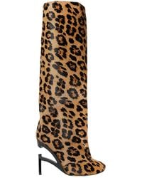 NVL-GARDE - Broken Heel Leopard Knee-High Boots - Lyst