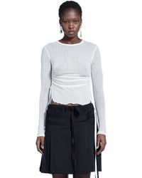 Ann Demeulemeester - Oke Long Sleeve Crop Top - Lyst