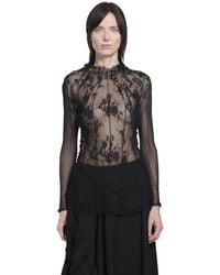 Marc Le Bihan - Lace Corset Long Sleeve Top - Lyst