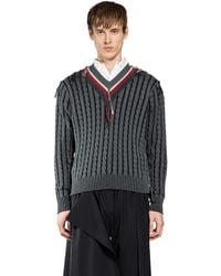 Craig Green - V-Neck Cable Jumper - Lyst