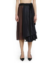 Prada - Faille Patchwork Skirt - Lyst