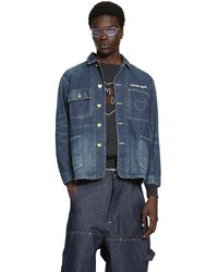 Human Made Denim Coverall Jackets in Blue for Men | Lyst