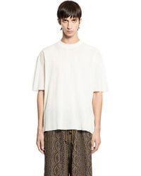 Uma Wang - Frayed Stripe Cotton Silk Knit Top - Lyst