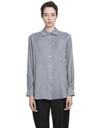 Loewe - Checked Silk Shirt - Lyst