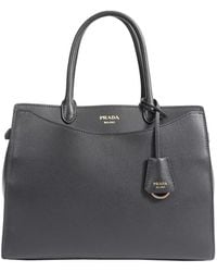 Prada - Prelude Large Leather Handbag - Lyst