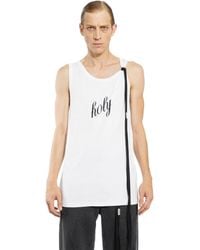Ann Demeulemeester Seva Standard Tank Top in White for Men | Lyst