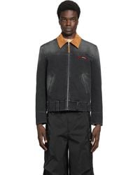 Marni - Canvas Jacket With Contrast Collar - Lyst