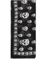 McQueen - Silk Skull Scarf - Lyst