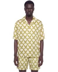 Laneus - Lightweight Viscose Graphic Shirt - Lyst