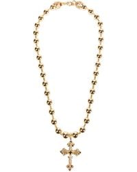 Emanuele Bicocchi - Large Beaded Chain Cross Necklace - Lyst