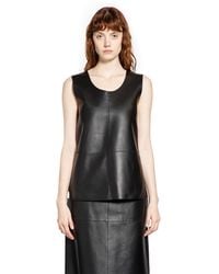 TOTEME - Panelled Leather Tank Top - Lyst