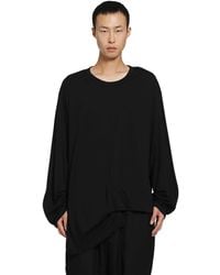 Yohji Yamamoto - Asymmetric Hem Long Sleeve Tee - Lyst