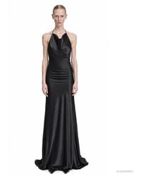 Marc Le Bihan - Cowl Neck Silk Satin Dress - Lyst
