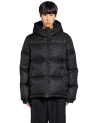 Gucci - Nylon Down Jacket With Single "Gg" Grain - Lyst
