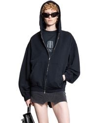 Balenciaga Vogue Zip-up Hoodie Regular Fit in White | Lyst