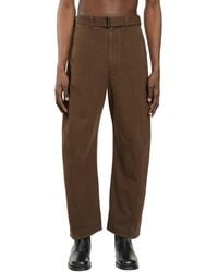 Lemaire - Twisted Belted Pants - Lyst