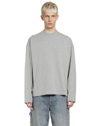 Jil Sander - Vertical Logo Cotton Long Sleeve T-Shirt - Lyst