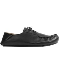Loewe - Soft Calfskin Rambla Boat Shoes - Lyst