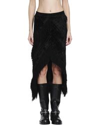 YA YI - Giselle Fringe Skirt - Lyst