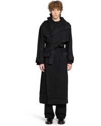 Yehuafan - Brushed Wool Coat - Lyst
