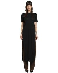 Saint Laurent - Knitted T-Shirt Dress - Lyst