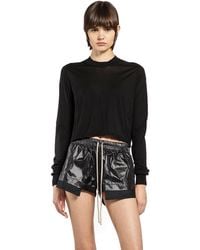 Rick Owens - Temple Cropped Level Long Sleeve T-Shirt - Lyst