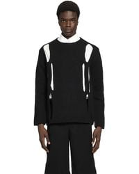 Comme des Garçons - Cut-Out Knitted Sweater - Lyst