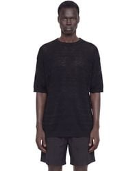 Laneus - Jacquard Knit T-Shirt - Lyst
