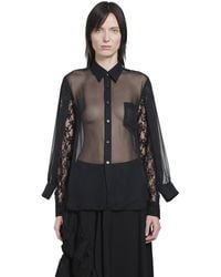 Comme des Garçons - Mesh And Lace T-Shirt - Lyst