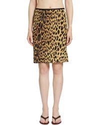 Gucci - Printed Silk Crepe De Chine Skirt - Lyst