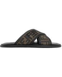 Fendi - Ff Fabric Slides - Lyst