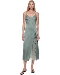 Acne Studios - Satin Slip Midi Dress - Lyst