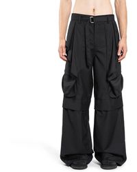JiyongKim - Wide Leg Belted Drape Trousers - Lyst
