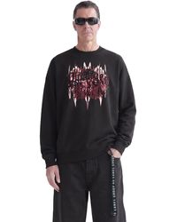 THUG CLUB S War Victim Crewneck Sweatshirt in Black for Men | Lyst