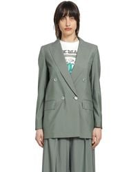 Max Mara - Double-Breasted Wool And Silk Blazer - Lyst
