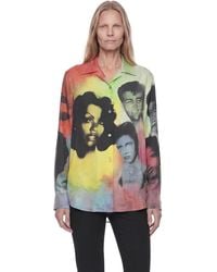 Versace - Printed Silk Twill Slim Shirt - Lyst