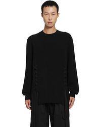 Simone Rocha - Merino Lace-Up Hem Jumper - Lyst