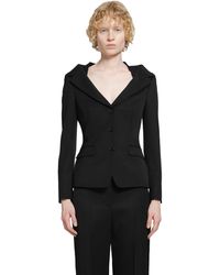 McQueen - Off-The-Shoulder Harness Jacket - Lyst