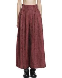 YA YI - Floral Jacquard Corset Pants - Lyst