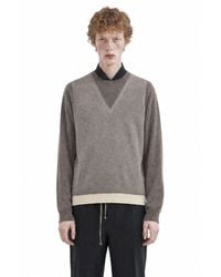 Maison Margiela - Fused Knit Wool Crewneck Sweater - Lyst
