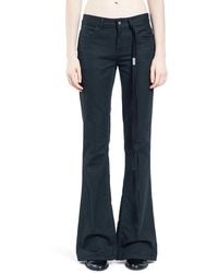 Ann Demeulemeester Kel Lace-Up Bootcut Trousers in Black | Lyst