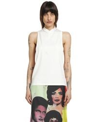 Versace - Stretch Cotton Jersey Vintage Tank Top - Lyst
