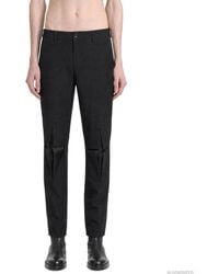 Comme des Garçons - Cut-Out Skinny Wool Trousers - Lyst