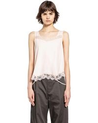 MM6 by Maison Margiela - Mirrored Lace Slip Top - Lyst