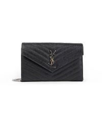 Saint Laurent - Classic Cassandre Chain Wallet - Lyst
