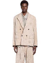 Ziggy Chen - Digital Print Double-Breasted Blazer - Lyst